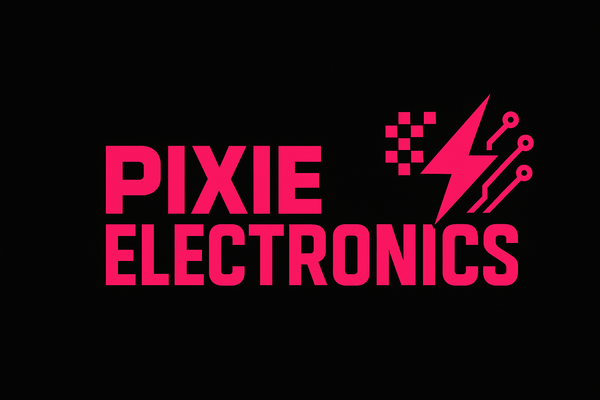 Pixielectronics Logo - Black Background